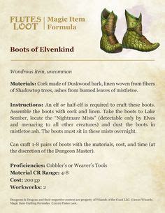 dnd boots of elvenkind|Boots of Elvenkind .